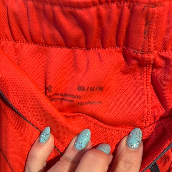 2 fir $10 Under Armour Orange and Gray Athletic Shorts Lightweight Performance - Picture 2 of 3